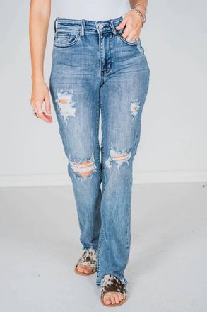 Judy Blue Mid Rise Jean In Medium Stone