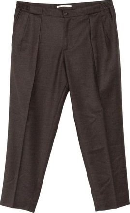 BRIGLIA 1949 Broeken, Heren, Bruin, XL, Wol, Portobello Broek