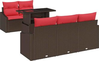 vidaXL Conjunto De Sof&aacute; De Jard&iacute;n 6 Uds. 5-n&uacute;mero De Plazas Vidaxl