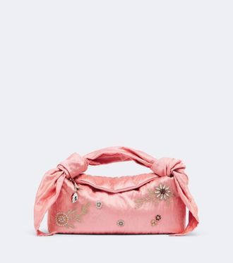 Erdem Bloom E/W satin top-handle bag