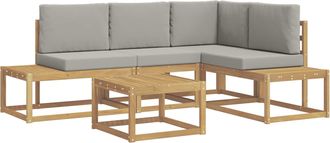 vidaXL Conjunto De Sof&aacute;s De Exterior 5 Uds. 4 Plaza Poli&eacute;ster Vidaxl