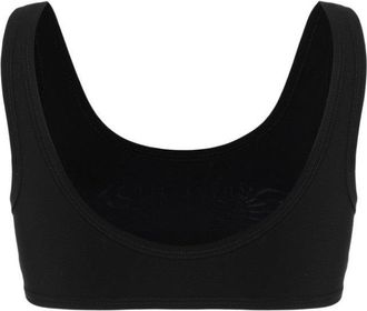 Jil Sander One-Piece Black Bikini Top With Rounded Neckline