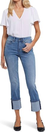 NYDJ Marilyn Straight With Cuff Jeans In Barcelona Breeze