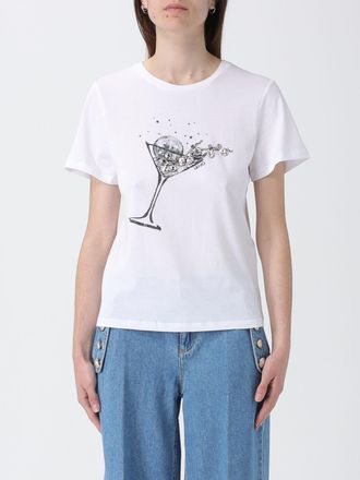 Liu Jo T-shirts in cotone stampata con strass