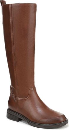 Naturalizer Lennox Knee High Boot in Dark Saddle Brown Faux Leather at Nordstrom Rack, Size 8.5