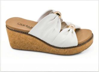 Corkys Footwear Womens Miss Understood Wedge Sandal In White
