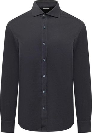 Brunello Cucinelli T-shirt - Heren - Casual Overhemden - Blauw - S - Overhemden