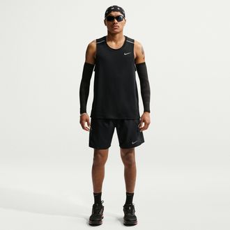 Nike Mens Miler Dri-FIT 7 Brief-Lined Running Shorts in Black | IF2070-010