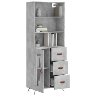 Berkfield Home Highboard Concrete Grey 69.5x34x180 cm Engineered Wood