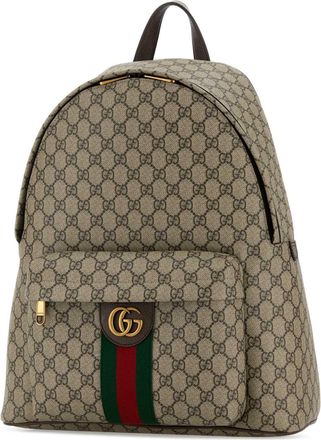 Gucci Mens Ophidia Backpack Beige Polyurethane Polyamide