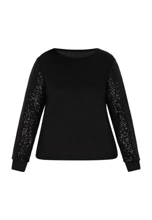 Faina Grote maat blouse Dames zwart