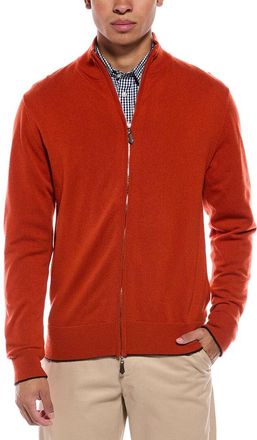 N.Peal N. PEAL Knightsbridge Full Zip 100% Cashmere Mock Neck Sweater