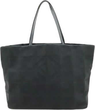 Chanel Pre-owned Tote Bags, female, Black, Size: ONE SIZE Pre-owned Nylon Tote Bag