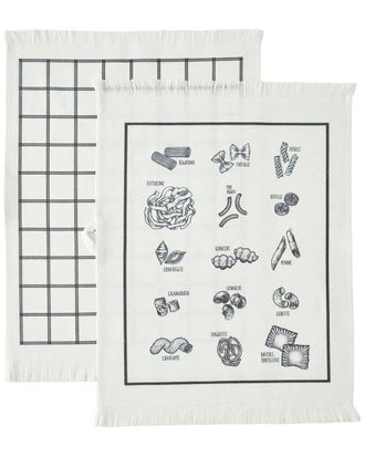 Bella Maison Set Of 2 Spaghetti Kitchen Towels
