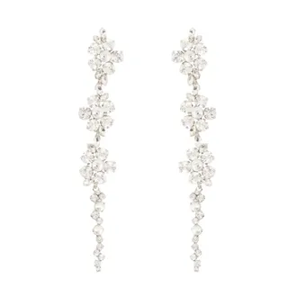 Simone Rocha Accessoires, Dames, Beige, ONE Size, Bloemen Druppel Oorbellen