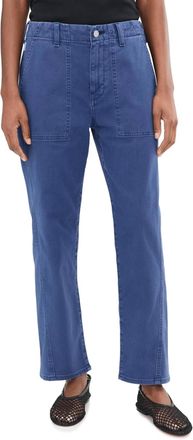 AG - Adriano Goldschmied Analeigh Mid-Rise Utility Pants In Sulfur Pacific Navy