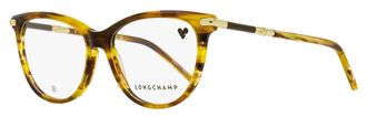 Longchamp Womens Soft Oval Eyeglasses LO2727 238 Brown Horn 53mm