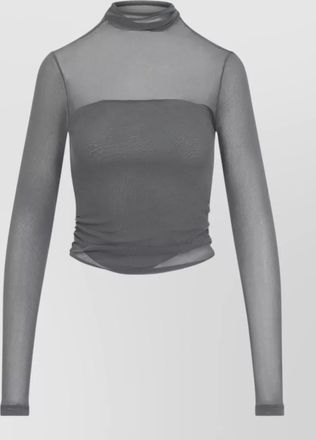 Christophe Lemaire sheer draped open-back sleeveless top