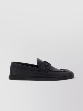 Christian Louboutin boat round toe loafers with metal hardware