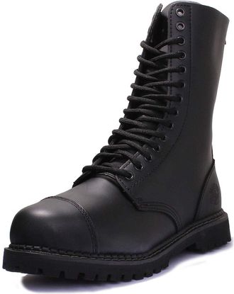 Grinders Herald CS Steel Toe 14 Eyelet Lace up Boot Black Size: 13 M US