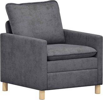 vidaXL Sof&aacute; Gris Oscuro 76 X 81 X 87,5 Cm Poli&eacute;ster Vidaxl