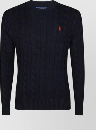 Polo Ralph Lauren cable-knit cotton crewneck sweater