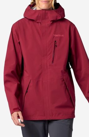 Marmot Waterproof Hooded Jacket in Cosmos Red at Nordstrom, Size X-Large