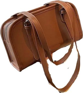 Generic Fashionable Mini Shoulder Handbag For Women Stylish Versatile Underarm Bag Retro(Brown)