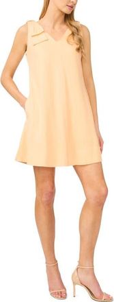 CeCe by Cynthia Steffe Bow Shoulder Shift Minidress in Apricot at Nordstrom, Size Xx-Small