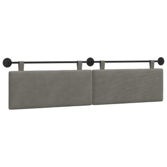 vidaXL Cabecero Colgante Gris Claro Tela De Pana Vidaxl