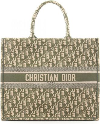 Dior Beige Khaki Canvas Tote Bag (Pre-Owned)