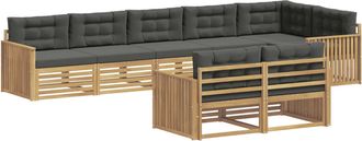 vidaXL Conjunto De Sof&aacute;s De Exterior 8 Uds. Blanco Y Antracita Vidaxl