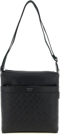 Ferragamo Embossed Logo Crossbody Tas - Heren - Tassen - Zwart - Maat: ONE Size Leer