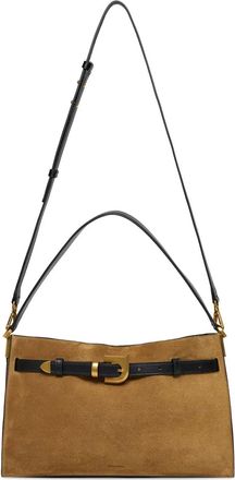 Nanushka Borsa tote Harmonica in pelle scamosciata con fibbia - Marrone