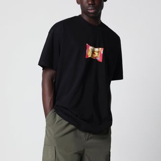 Carhartt Work in Progress T-shirt Road Side Snack ampia in cotone nera