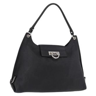 Ferragamo Pre-owned Shoulder Bags, female, Black, Size: ONE SIZE Pre-owned Shoulder Bag