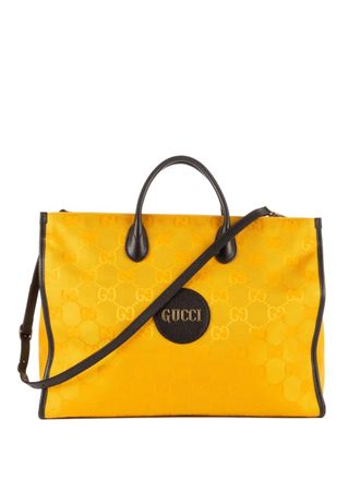 Gucci Shopper met monogram-print - Geel