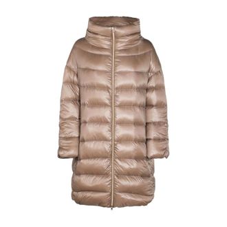 Herno Dames, Mantels, Beige, Maat: XL Polyamide