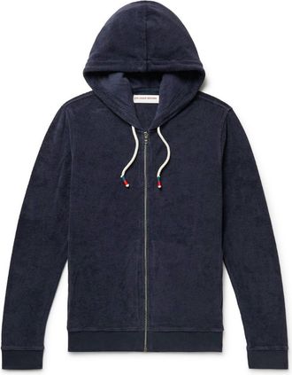 Orlebar Brown Mens Mathers Longer Loop Hoodie In Dark Nocturnal Navy