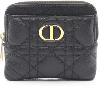 Dior Black Leather Coin Purse/Coin Case (Pre-Owned)
