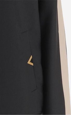 Valentino Mens Sweatshirt Nylon With Vgold, Black Polyester Sweatshirts Sweater