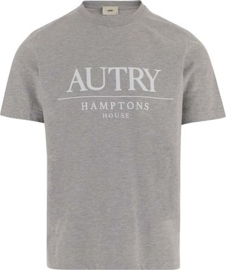 Autry Dark Grey Cotton Blend T-Shirt