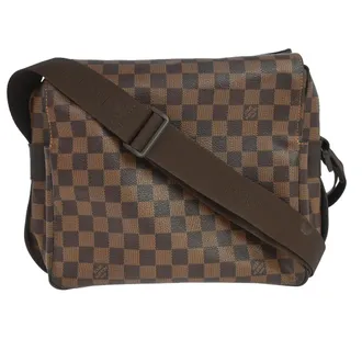 Louis Vuitton Naviglio Damier Brown Canvas Handbag (Pre-Owned)
