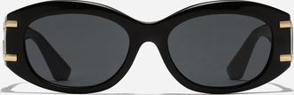 Dolce & Gabbana Dg Griffe Sunglasses - Woman Black Acetate Onesize