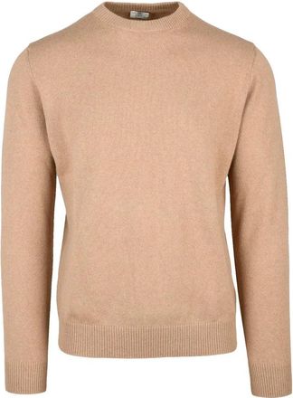 LUIGI BORRELLI NAPOLI Beige Fine-Knit Cashmere-Silk Blend Pullover