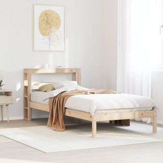 Berkfield Home Bed Frame without Mattress 75x190 cm Small Single Solid Wood Pine in Brown