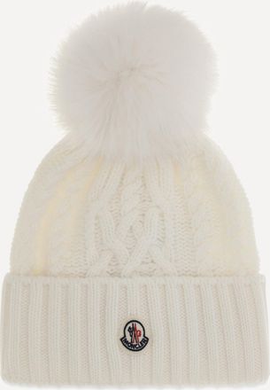 Moncler Wool and cashmere Beanie with pom-pom Female UNI