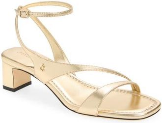 Jimmy Choo London Faye Ankle Strap Sandal in Gold at Nordstrom, Size 38.5