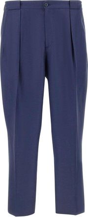 BRIGLIA 1949 Broeken, Heren, Blauw, S, Wol, Portobello S Broeken
