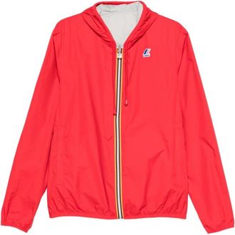 K-Way Logo-Patch Hooded Jacket - Heren - Zomerjassen - Rood - XL - Nylon - Jassen